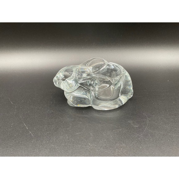 Vintage Indiana Glass Bunny Rabbit Figurine Candle Holder Easter Decor - Picture 1 of 6